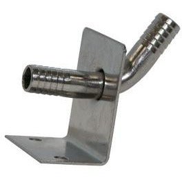 304SS Angled Wall Bracket with 2 x 3/8" Barb Fittings - Beverage Time
