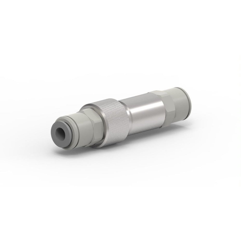 304SS In-Line Flow Control Valve with 5/16" OD Push Fit Ports - Beverage Time