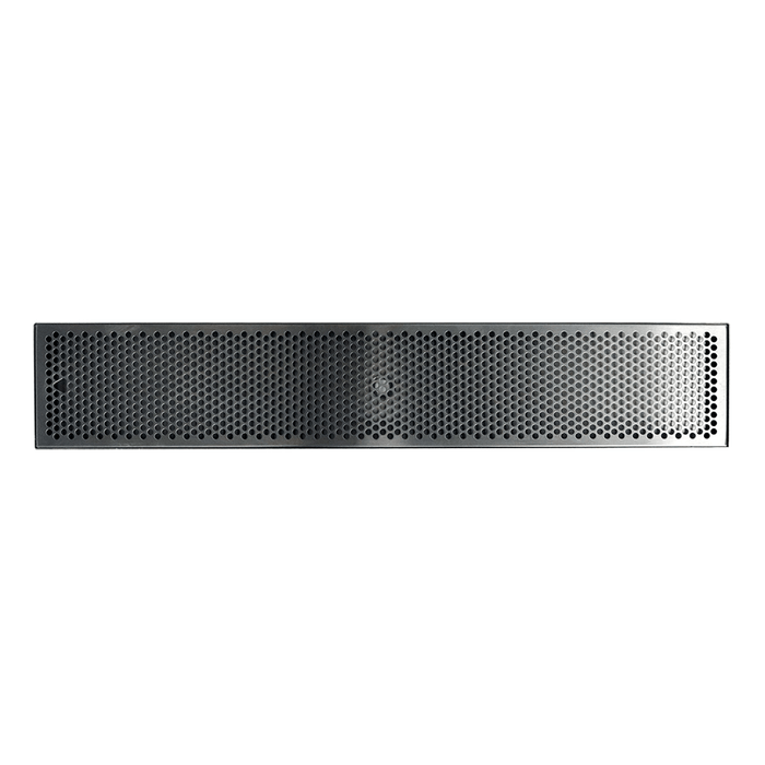 39" x 7" Brushed Stainless Steel Drip Tray with Drain - Beverage Time