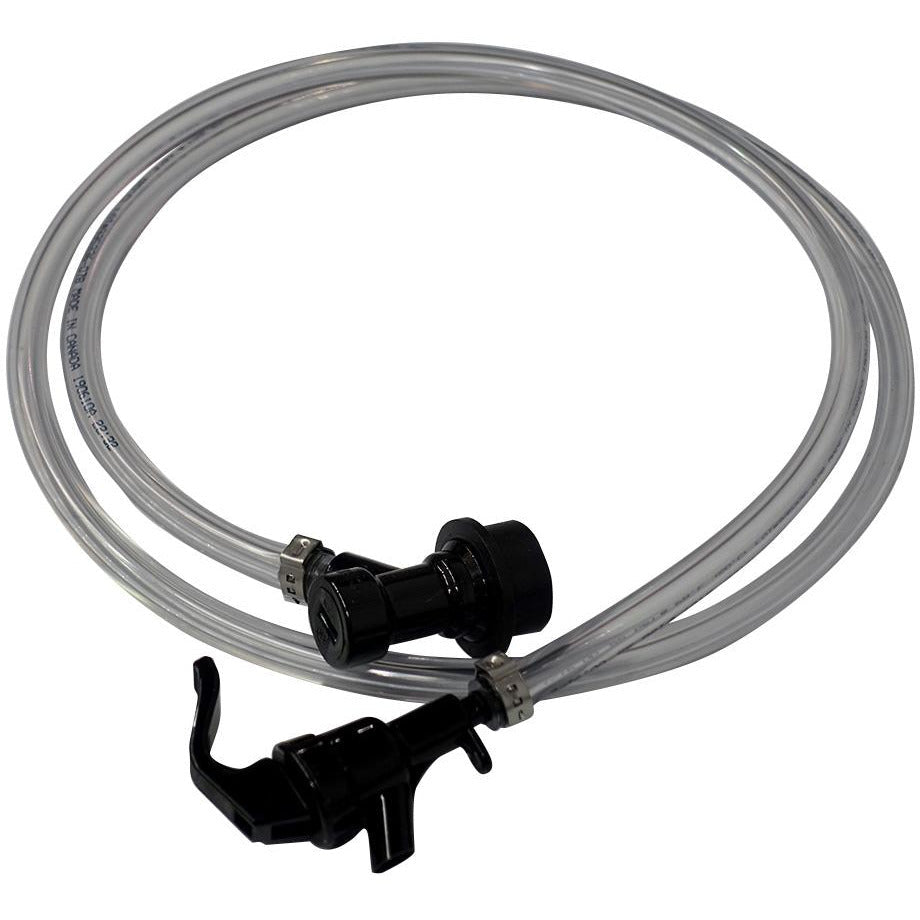 6' of 3/16" ID Beer Line with Ball Lock Fitting & Plastic Squeeze Faucet - Beverage Time