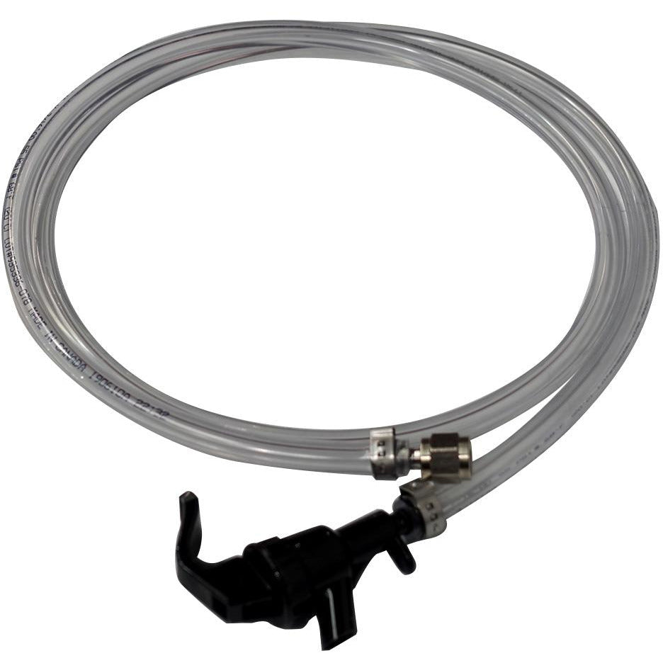 6' of 3/16" ID Beer Line with Plastic Squeeze Faucet - Beverage Time