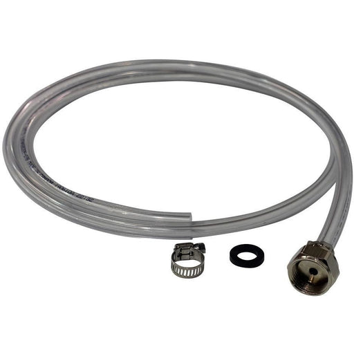 8' of Clear 3/16" ID Standard Beer Connector Kit with Hex Nut - Beverage Time