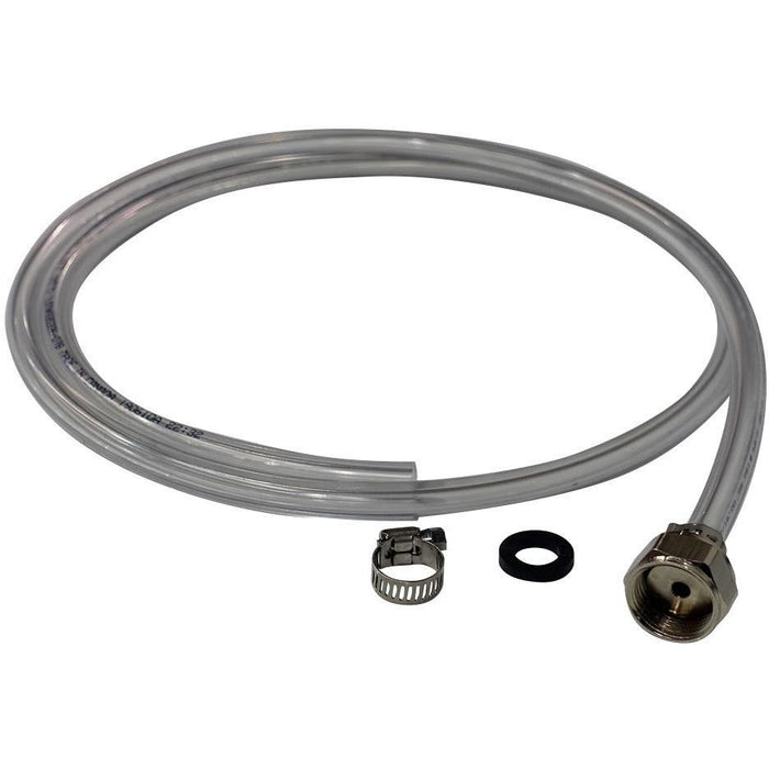 8' of Clear 3/16" ID Standard Beer Connector Kit with Hex Nut - Beverage Time