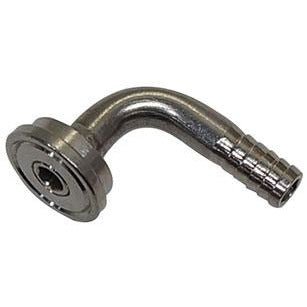90° Barbed Tailpiece for 1/4" ID Vinyl Tubing - 304SS - Beverage Time