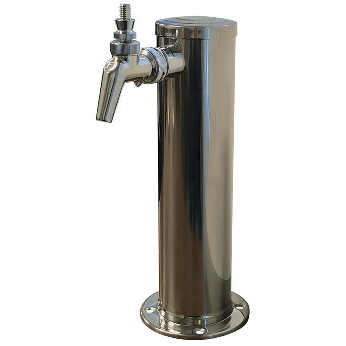 Polished 304SS 1 Tap (Perlick 630SS) Beer Tower - 3" Column