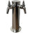 Polished 304SS 2 Tap (Perlick 630SS) Beer Tower - 3" Column
