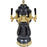 Black Marble Ceramic 4 Tap Glycol Tower - Gold Accents
