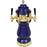 Cobalt Blue Ceramic 4 Tap Glycol Tower - Gold Accents