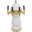 Pearl White Ceramic 4 Tap Air Tower - Gold Accents