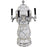 White Marble Ceramic 4 Tap Air Tower - Chrome Accents