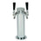 Polished 304SS 2 Tap Beer Tower - 3" Column "ALL SS"