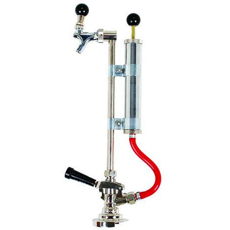 Deluxe 8" Party Keg Pump with Rod, Beer Faucet & "A" System Beer Coupler