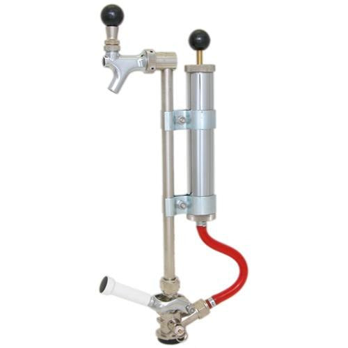 Deluxe 8" Party Keg Pump with Rod, Beer Faucet & "D" System Beer Coupler