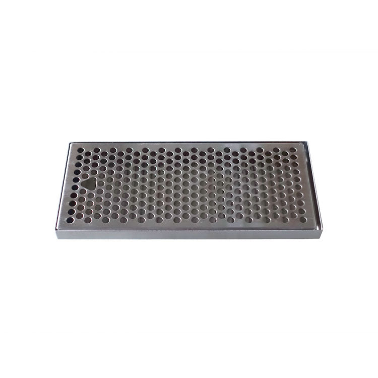 12" x 5-3/8" Brushed Stainless Steel Drip - No Drain