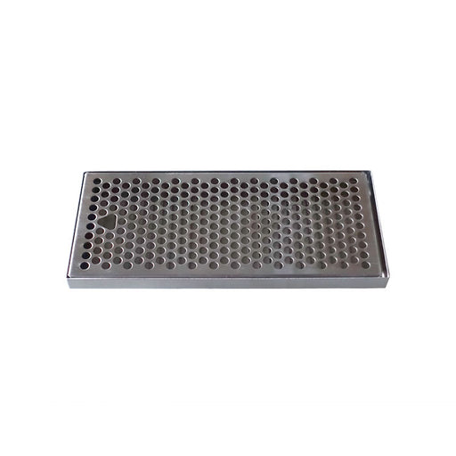 12" x 5-3/8" Brushed Stainless Steel Drip - No Drain