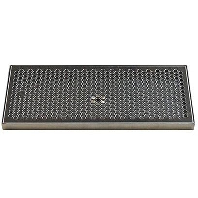 16" x 7" Brushed Stainless Steel Drip Tray with Drain
