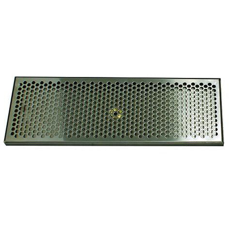 20" x 7" Brushed Stainless Steel Drip Tray with Drain