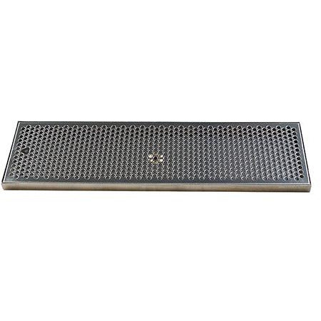 24" x 7" Brushed Stainless Steel Drip Tray with Drain