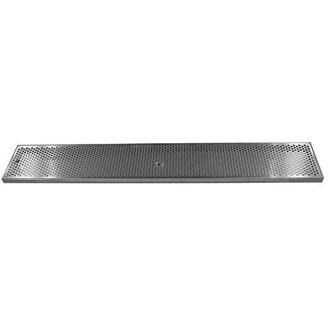 45" x 7" Brushed Stainless Steel Drip Tray with Drain