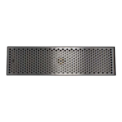 20" x 5-3/8" Brushed Stainless Steel Drip Tray with Drain
