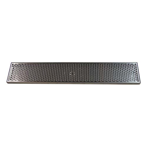30-1/4" x 5-3/8" Brushed Stainless Steel Drip Tray with Drain
