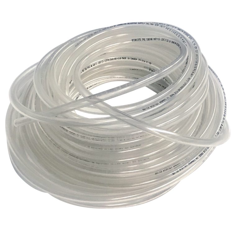 NSF Certified 3/8"ID Clear Flexible Total Barrier Tubing - 100' Coil