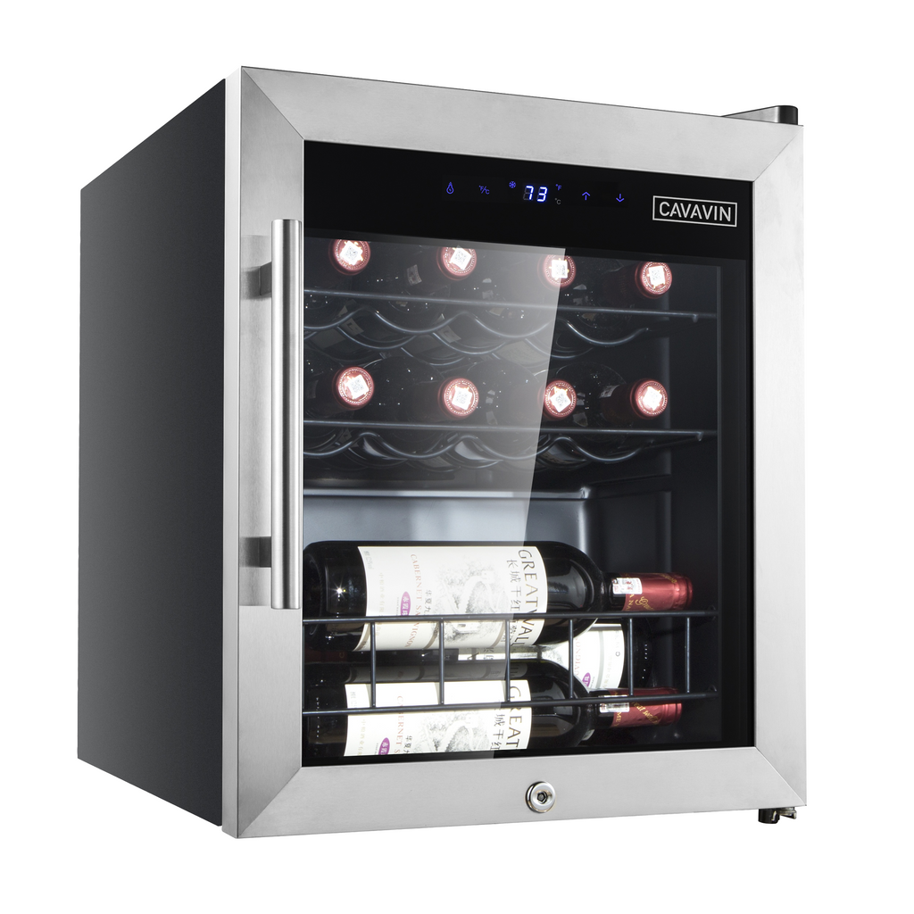 15 Bottle Glass Door Wine Cooler
