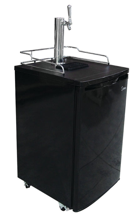 1 Tap Black Kegerator with Tapping Kit & Tank