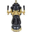 Black Marble Ceramic 4 Tap Glycol Tower - Gold Accents - Beverage Time