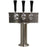 Brushed 304SS 3 Tap Beer "T" Tower - 3" Pedestal - Beverage Time