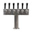 Brushed 304SS 6 Tap Beer "T" Tower - 3" Pedestal - Beverage Time
