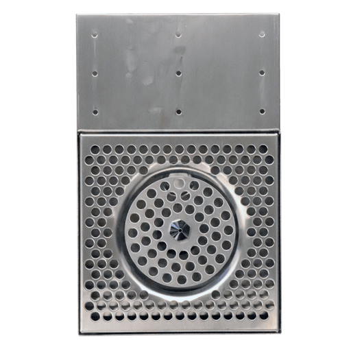 Brushed Stainless Steel Under-Counter Spray Drip Tray with Assembly Kit - Beverage Time