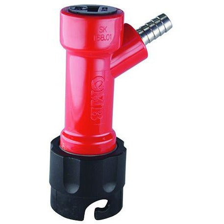 CMB Red/Black Pin Lock Liquid Quick Disconnect-1/4" Barb - Beverage Time