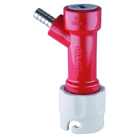 CMB Red/Grey Pin Lock Liquid Quick Disconnect-1/4" Barb - Beverage Time