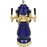 Cobalt Blue Ceramic 4 Tap Air Tower - Gold Accents - Beverage Time