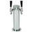 Polished 304SS 2 Tap Beer Tower - 3" Column