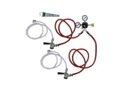 Double Tap Co2 Kegerator Tapping Kit - No Tank - Beverage Time