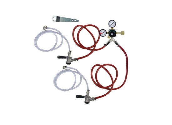 Double Tap Co2 Kegerator Tapping Kit - No Tank - Beverage Time
