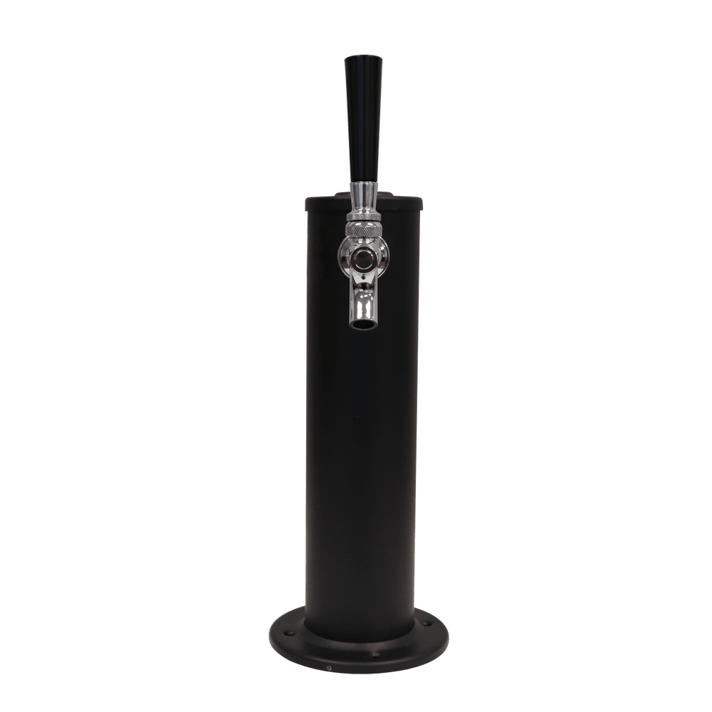 Matte Black 1 Tap Beer Tower - 3" Column - Beverage Time