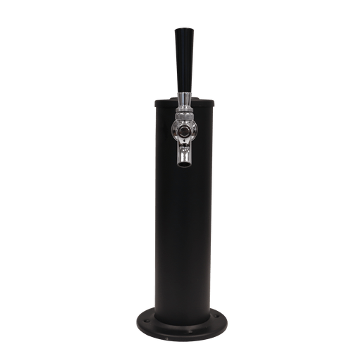 Matte Black 1 Tap Beer Tower - 3" Column - Beverage Time