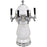 Pearl White Ceramic 4 Tap Air Tower - Chrome Accents - Beverage Time