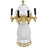 Pearl White Ceramic 4 Tap Air Tower - Gold Accents - Beverage Time