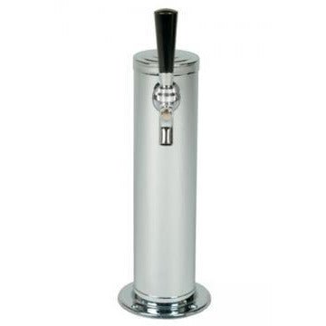 Polished 304SS 1 Tap Beer Tower - 3" Column - Beverage Time