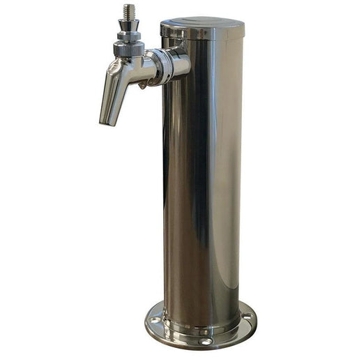 Polished 304SS 1 Tap (Perlick 630SS) Beer Tower - 3" Column - Beverage Time