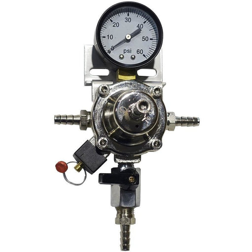 Premium Metal 60lb Secondary Regulator with Barbed Shut-Off - Beverage Time