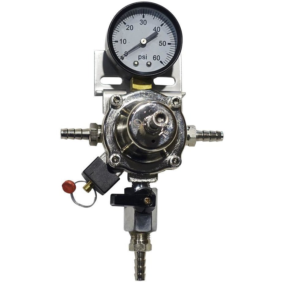 Premium Metal 60lb Secondary Regulator with Barbed Shut-Off - Beverage Time