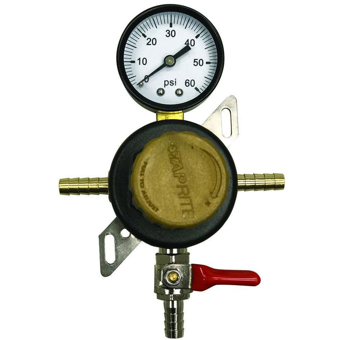Taprite 60lb Secondary Regulator with Barbed Shut-Off - Beverage Time
