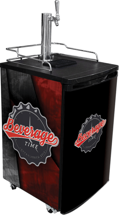 Vinyl Graphic Wraps on a Kegerator - Beverage Time