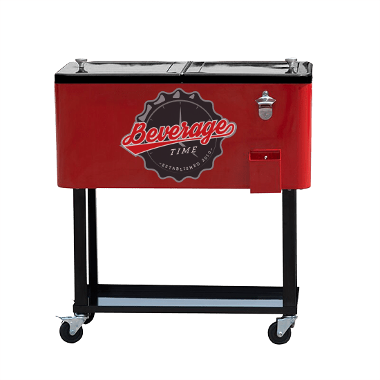Vinyl Graphic Wraps on a Portable Picnic Cooler - Beverage Time