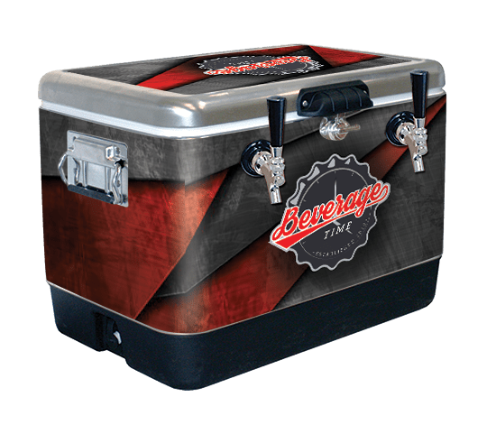 Vinyl Graphic Wraps on a SS Jockey Box - Beverage Time